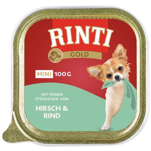 Tub RINTI Gold Mini Mini szarvas + marha 100 g