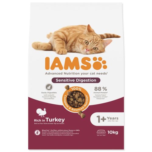 IAMS Cat Adult Sensitive Digestion pulyka 10kg