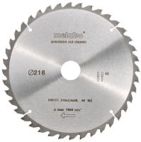 METABO Körfűrészlap HW/CT 216 x 30 mm, 40 fog, 5 neg 628060000