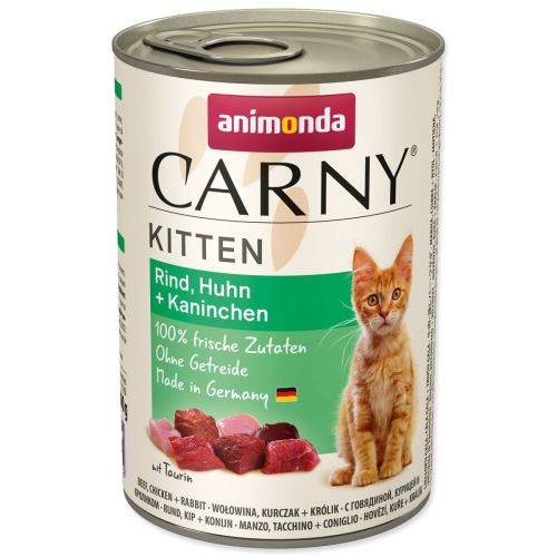 Carny Kitten marhahús + csirke + nyúl konzerv 400 g
