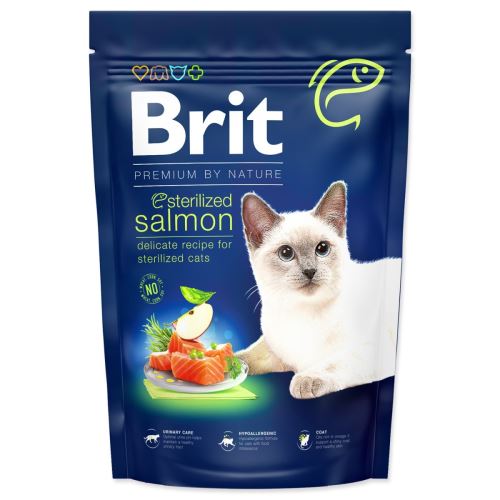 BRIT Premium by Nature Cat Sterilizált lazac 1,5 kg