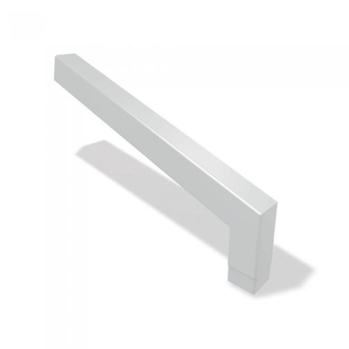 PREFA alumínium négyszögletes könyök 72° hosszú 100 x 100 mm, Prefa fehér P10 RAL 9002