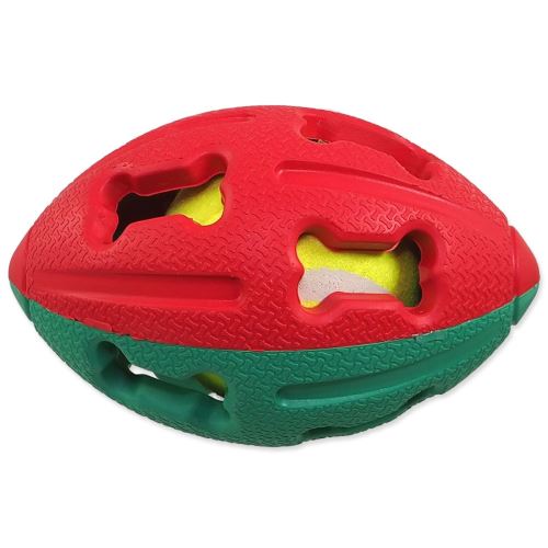 Labda DOG FANTASY gumi rögbi teniszlabda színkeverék 12,5 cm
