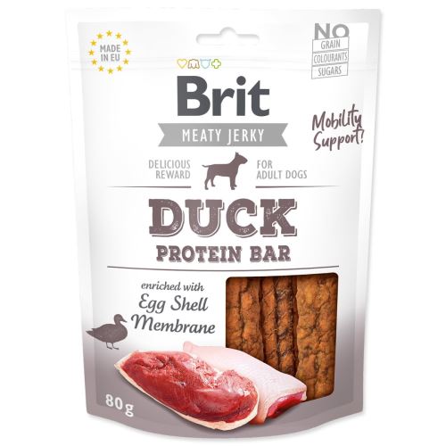 Snack BRIT Jerky Duck fehérje szelet 80 g