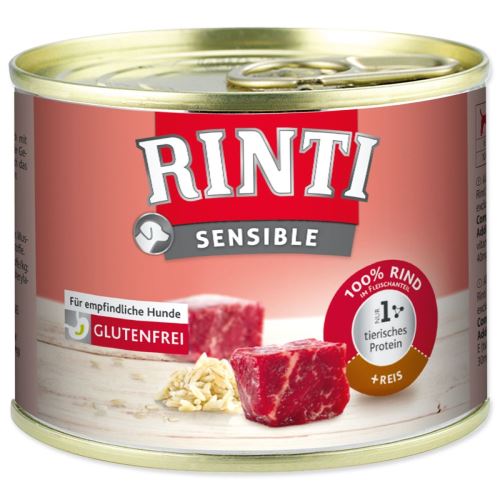 RINTI Sensible marhahús + rizs konzerv 185 g