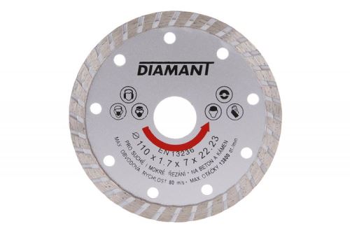 DIAMANT 110x22.2x2.5mm TURBO gyémánt kerék / csomag 1 db