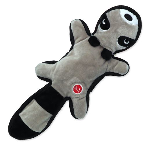 Játék DOG FANTASY Újrahasznosított játék Mosómedve, zörgő farokkal 39 cm