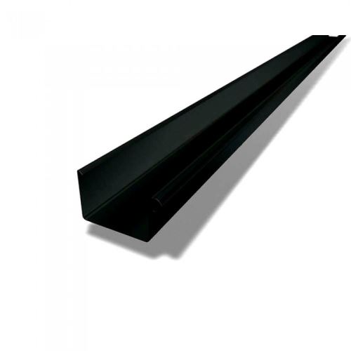 PREFA alumínium szögletes ereszcsatorna, szélesség 120 mm, hossz 3M, fekete P10 RAL 9005