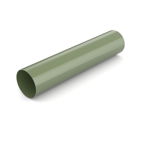 BRYZA Műanyag lefolyó nyak nélkül Ø 63 mm, hossza 3M, zöld RAL 6020