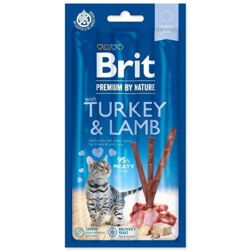 BRIT Premium by Nature Macskapálcika pulykával és bárányhússal 3 db