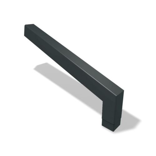 PREFA alumínium négyszögletes könyök 72° hosszú 100 x 100 mm, sötétszürke P10 RAL 7043