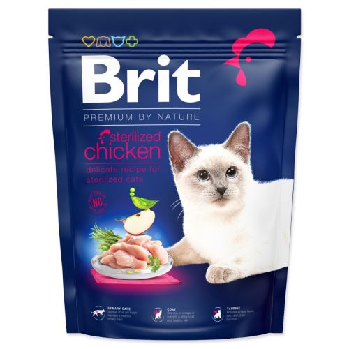 BRIT Premium by Nature Cat Sterilizált csirke 300 g