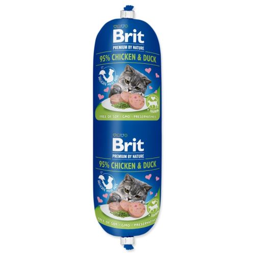 BRIT Premium by Nature kolbász CAT csirke és kacsa 180 g