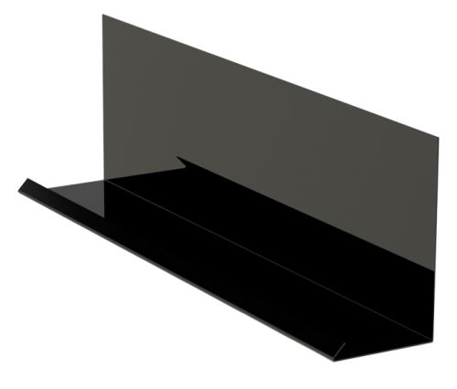 Fali díszléc RŠ 250 fedősínnel való kombinációhoz, Cink festett, Fekete RAL9005