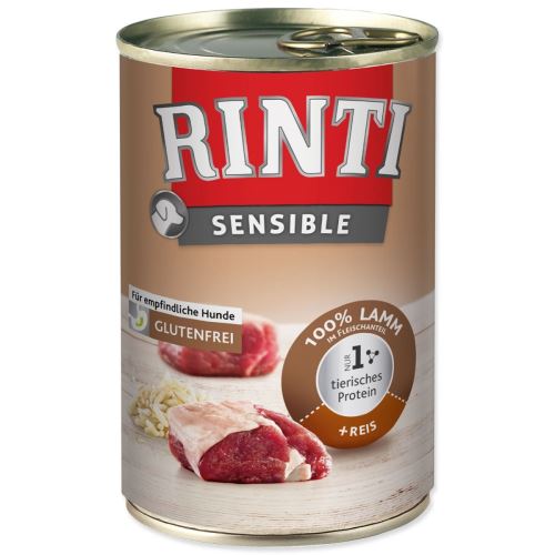 Konzerv RINTI Sensible bárányhús + rizs 400 g