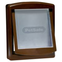 PetSafe műanyag ajtó átlátszó flap-el barna, kivágás 28,1x23,7cm