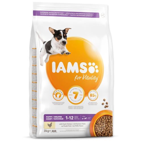 IAMS Dog Puppy Small & Medium csirke 3 kg