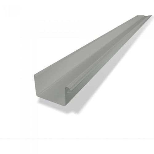 PREFA alumínium szögletes ereszcsatorna, szélesség 120 mm, hossz 3M, cinkszürke RAL 7030