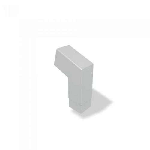 PREFA alumínium négyszögletes könyök 72° rövid 100 x 100 mm, ezüst metál RAL 9006