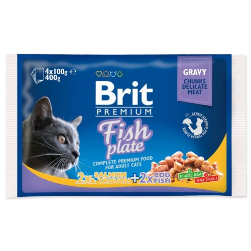 BRIT Prémium macska halas tányér 400 g