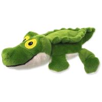 Dog Fantasy Silent Squeak zöld krokodil 30cm