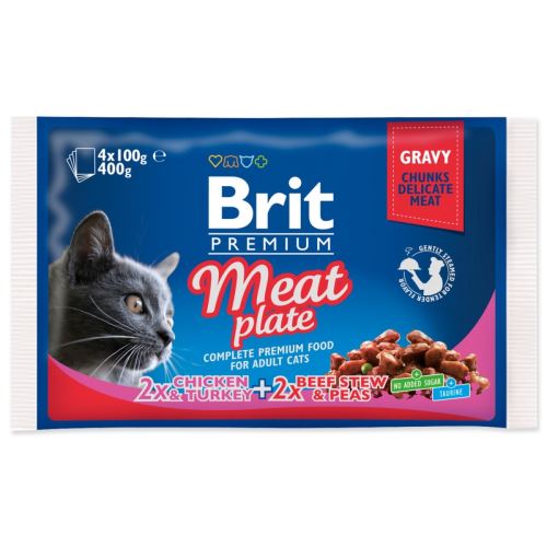 BRIT Prémium macskahús tányér 400 g