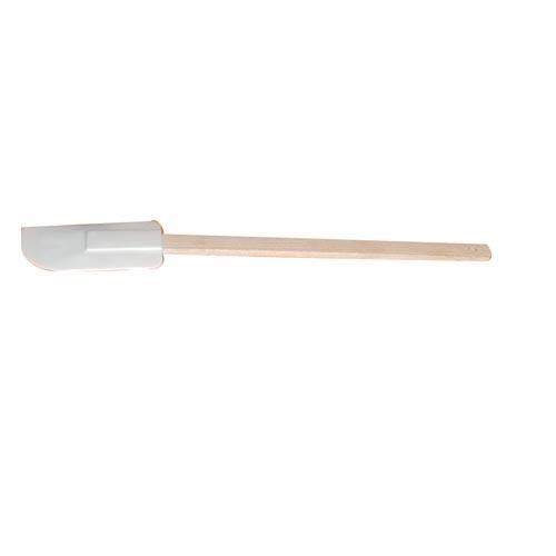 Fehér műanyag spatula 29,5cm fa nyéllel