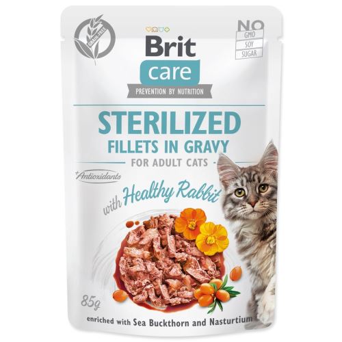BRIT Care Macska sterilizált filé mártásban egészséges nyúllal 85 g