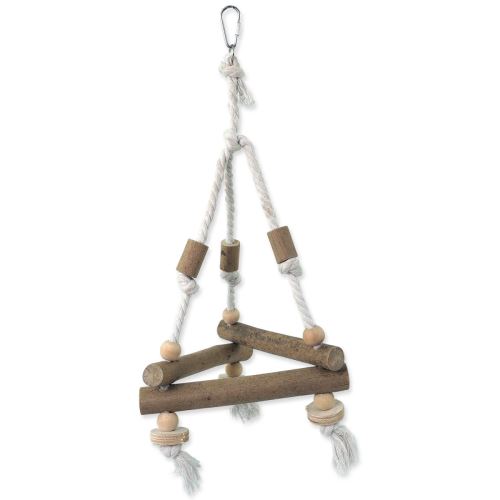 EPIC PET fából készült lógó játék - háromszög kötéllel 37 cm