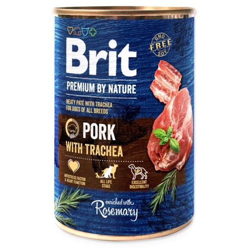 BRIT Premium by Nature Sertéshús légcsővel 400 g