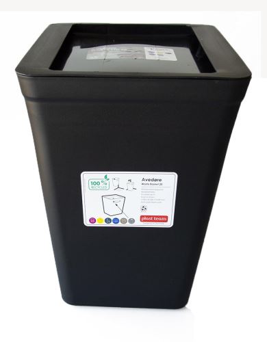 Műanyag hulladékgyűjtő fekete REC 20l