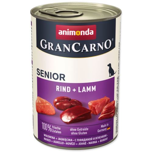 Gran Carno Senior marha + bárány konzerv 400 g