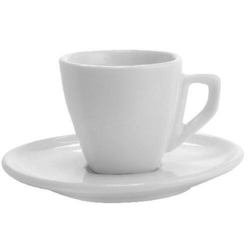 Csésze + csészealj 120ml négyzet ALBA fehér porcelán