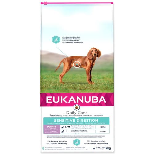 Etető EUKANUBA Daily Care Puppy Sensitive Digestion 12kg