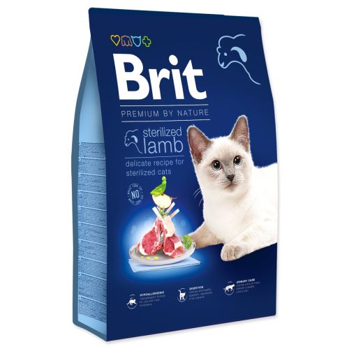 BRIT Premium by Nature Cat Sterilizált bárány 8 kg
