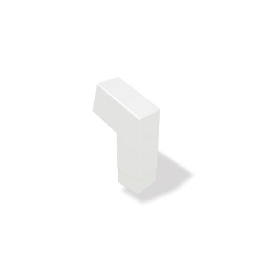 PREFA alumínium négyszögletes könyök 72° rövid 100 x 100 mm, Prefa fehér P10 RAL 9002