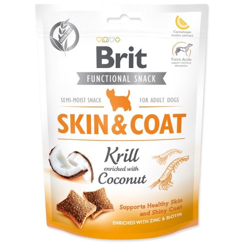 BRIT Care Dog Funkcionális Snack Bőr és Bőr Krill 150 g