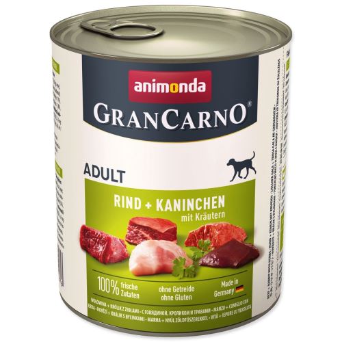 Gran Carno marhahús + nyúl + fűszernövények konzerv 800 g