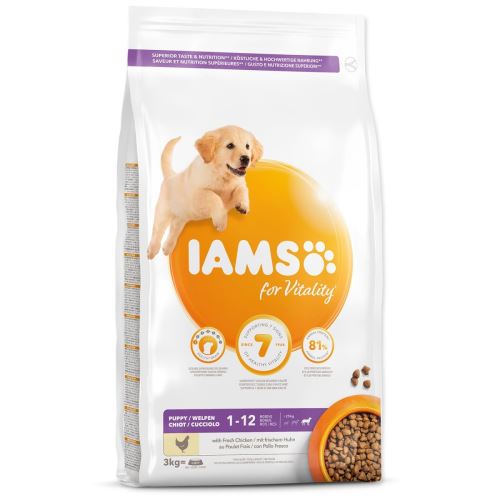 IAMS Dog Puppy Large csirke 3 kg