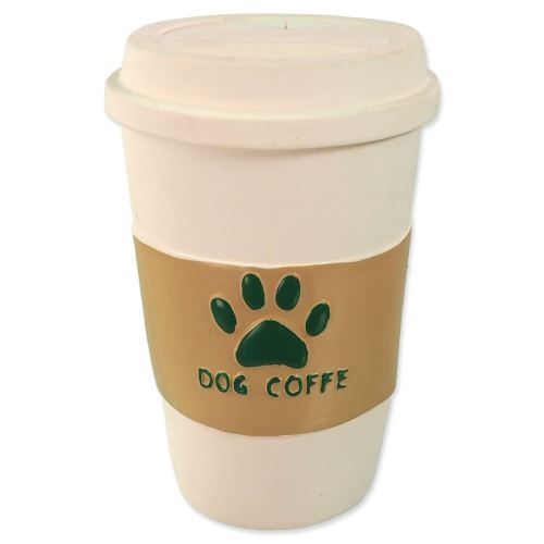 Játék DOG FANTASY Latex csésze kávé hanggal fehér 12 cm 12 cm