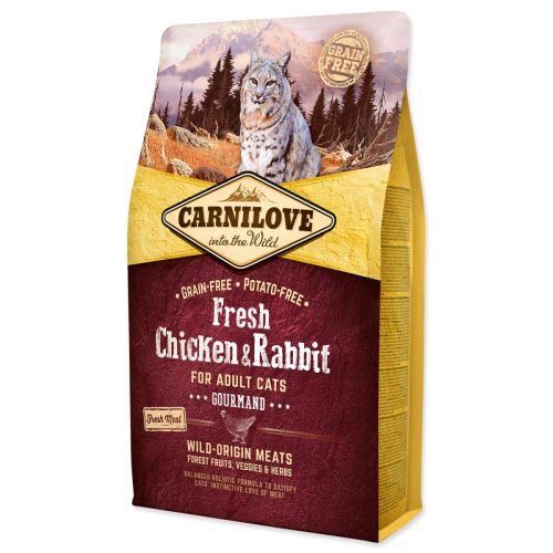 CARNILOVE Fresh Chicken & Rabbit Gourmand felnőtt macskáknak 2 kg