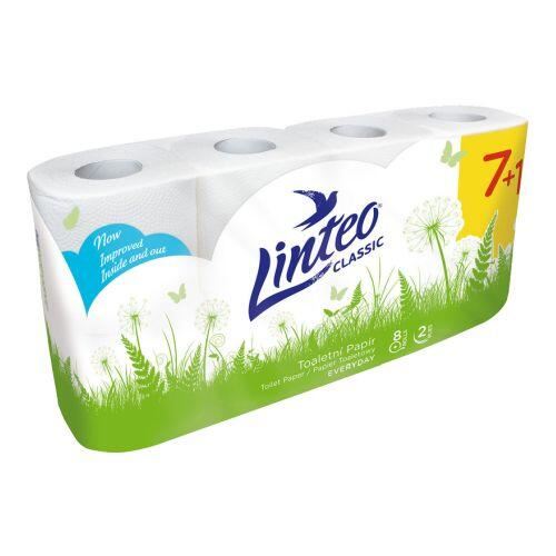 WC papír LINTEO 2rétegű fehér (7+1db)