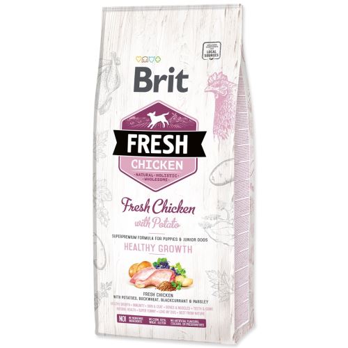 Brit Fresh csirke burgonyával Puppy Healthy Growth 12kg