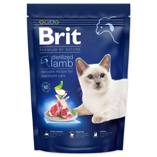 BRIT Premium by Nature Cat Sterilizált bárány 800 g