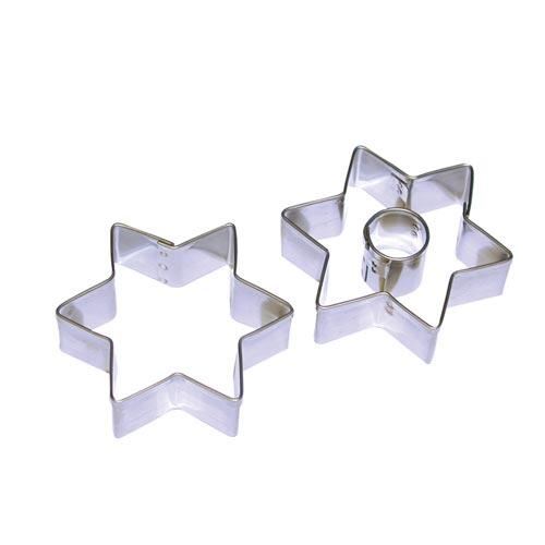 Candy cutter STAR 5cm+közép 2 db rozsdamentes acélból