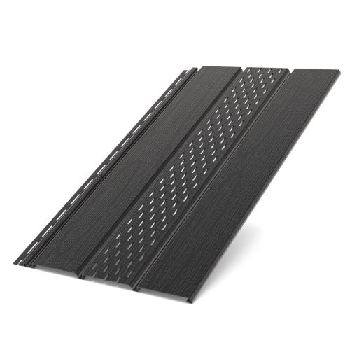 BRYZA tetőkárpitlemez, perforált műanyag, hossza 3M, szélessége 305 mm, fekete RAL 9005