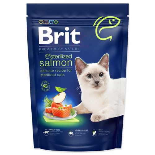 BRIT Premium by Nature Cat Sterilizált lazac 800 g