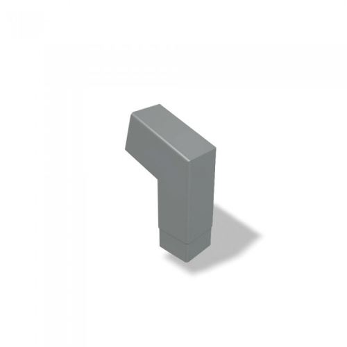 PREFA alumínium négyszögletes könyök 72° rövid 100 x 100 mm, világosszürke P10 RAL 7005
