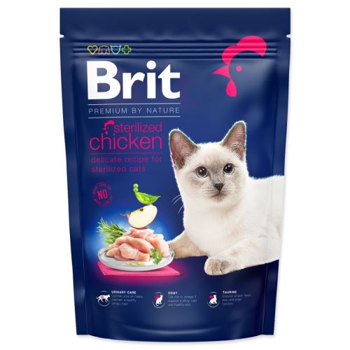 BRIT Premium by Nature Cat Sterilizált csirke 800 g