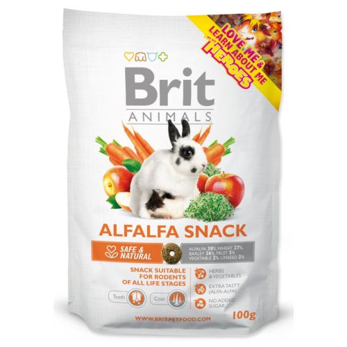 Snack BRIT Animals lucerna rágcsálóknak 100 g